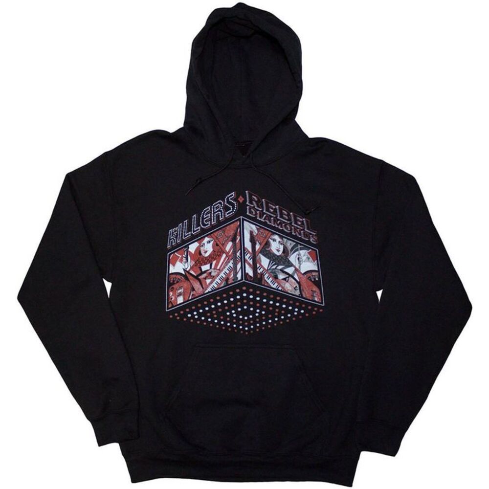 The Killers Unisex Adult Tour �'24 Rebel Diamonds Hoodie / Black